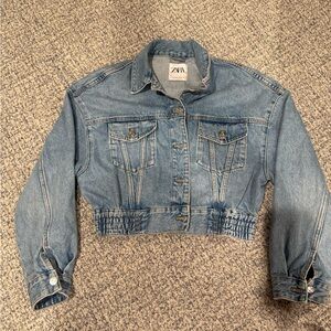 Zara Cropped Denim Jacket